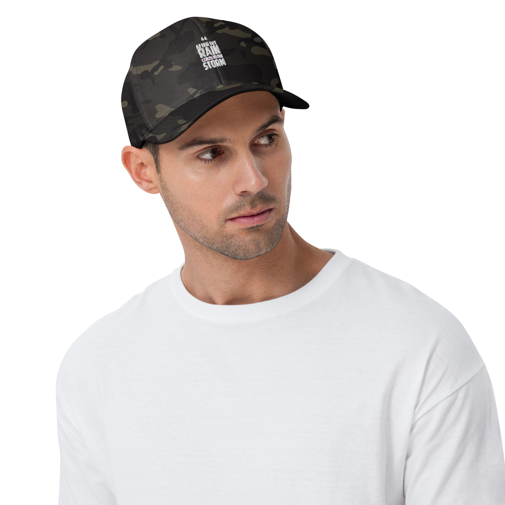 closed-back-structured-cap-multicam-black-front-63d2f9f8674ab.jpg Structured Twill Cap - Image 1