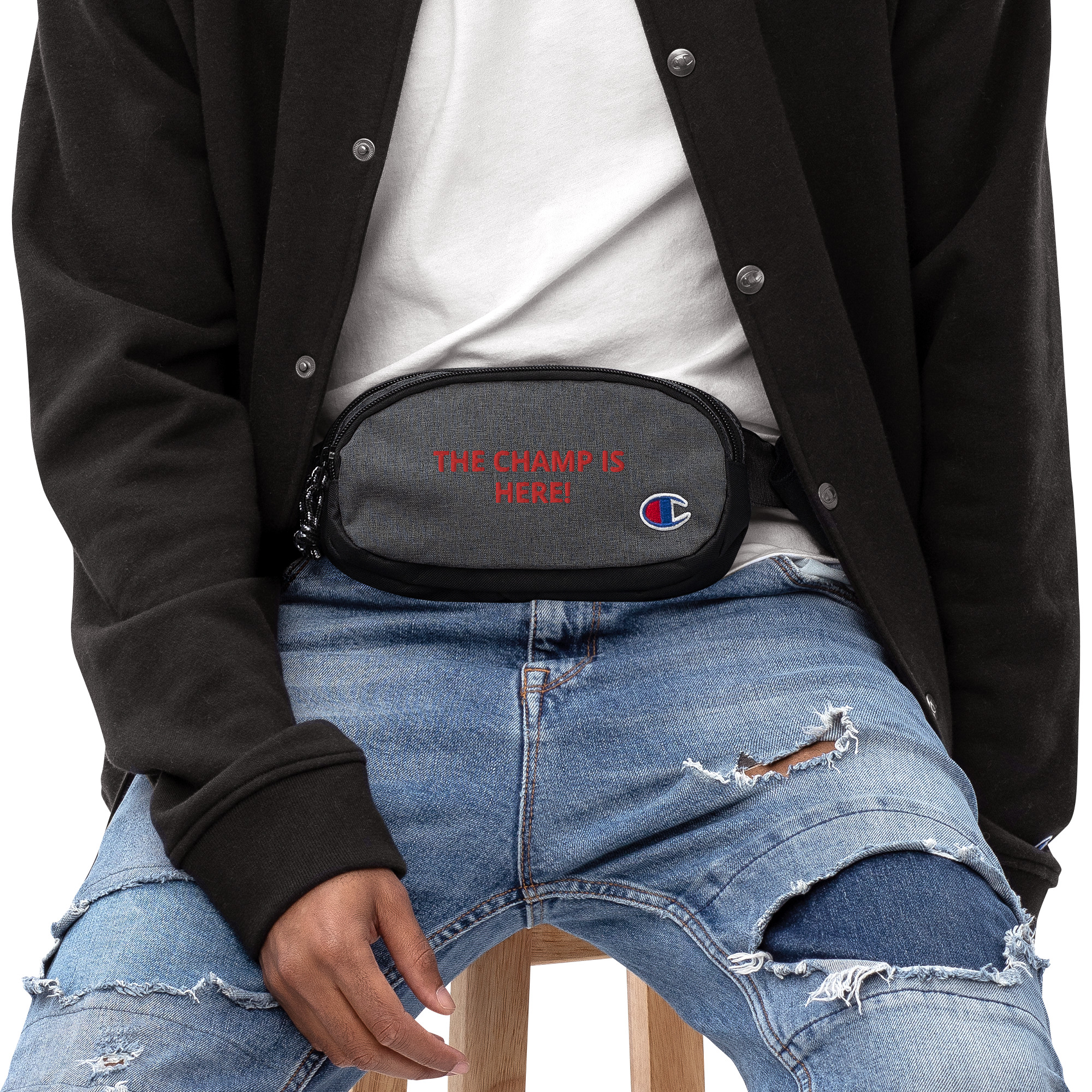 champion-fanny-pack-heather-black-black-front-63fce3cf7ff0c.jpg Champion fanny pack - Image 1