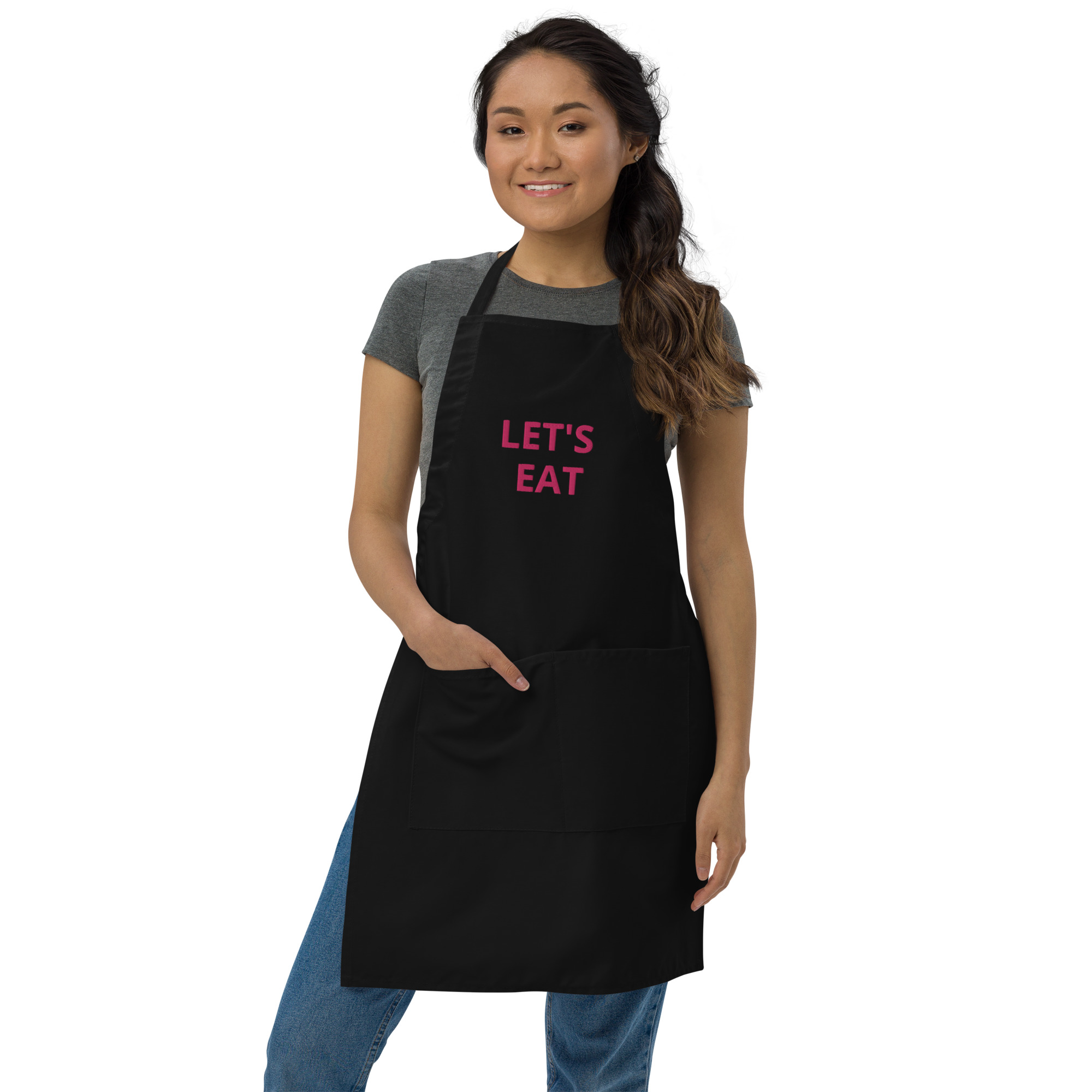 embroidered-apron-black-front-63fcd553044dd.jpg Embroidered Apron - Image 1