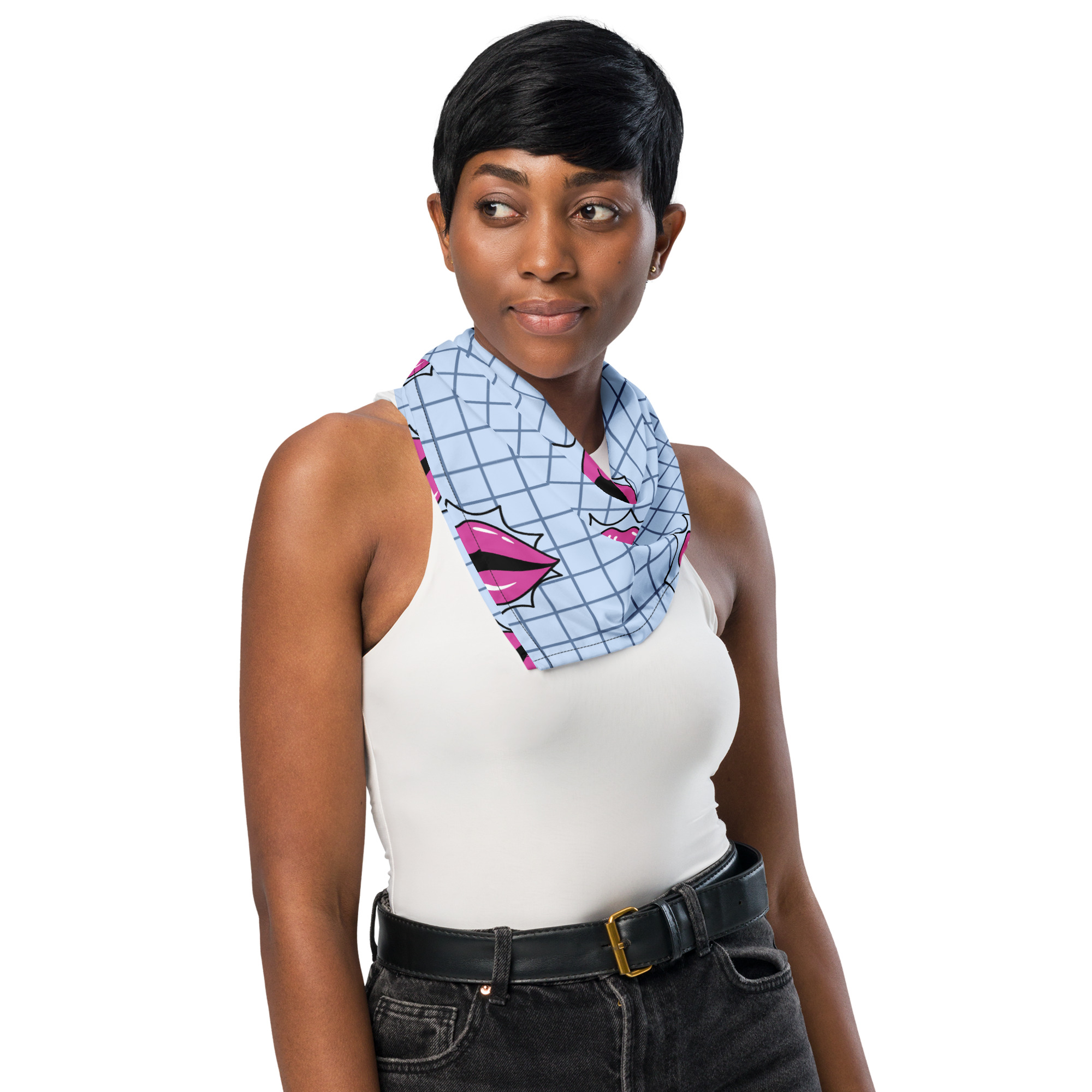 all-over-print-bandana-white-l-front-64012087e7095.jpg All-over print bandana - Image 1