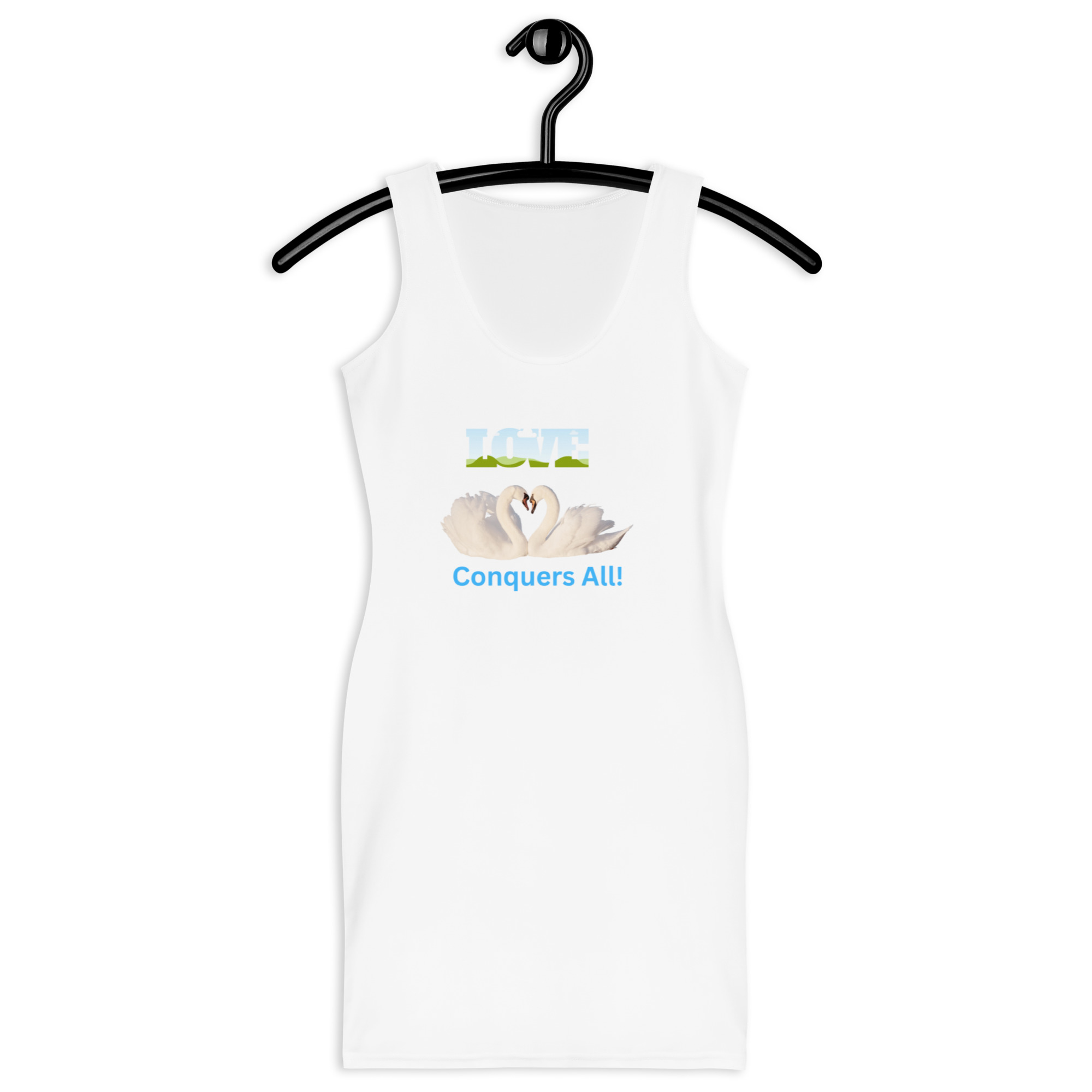 all-over-print-dress-white-front-6403622d31346.jpg Sublimation Cut & Sew Dress - Image 1