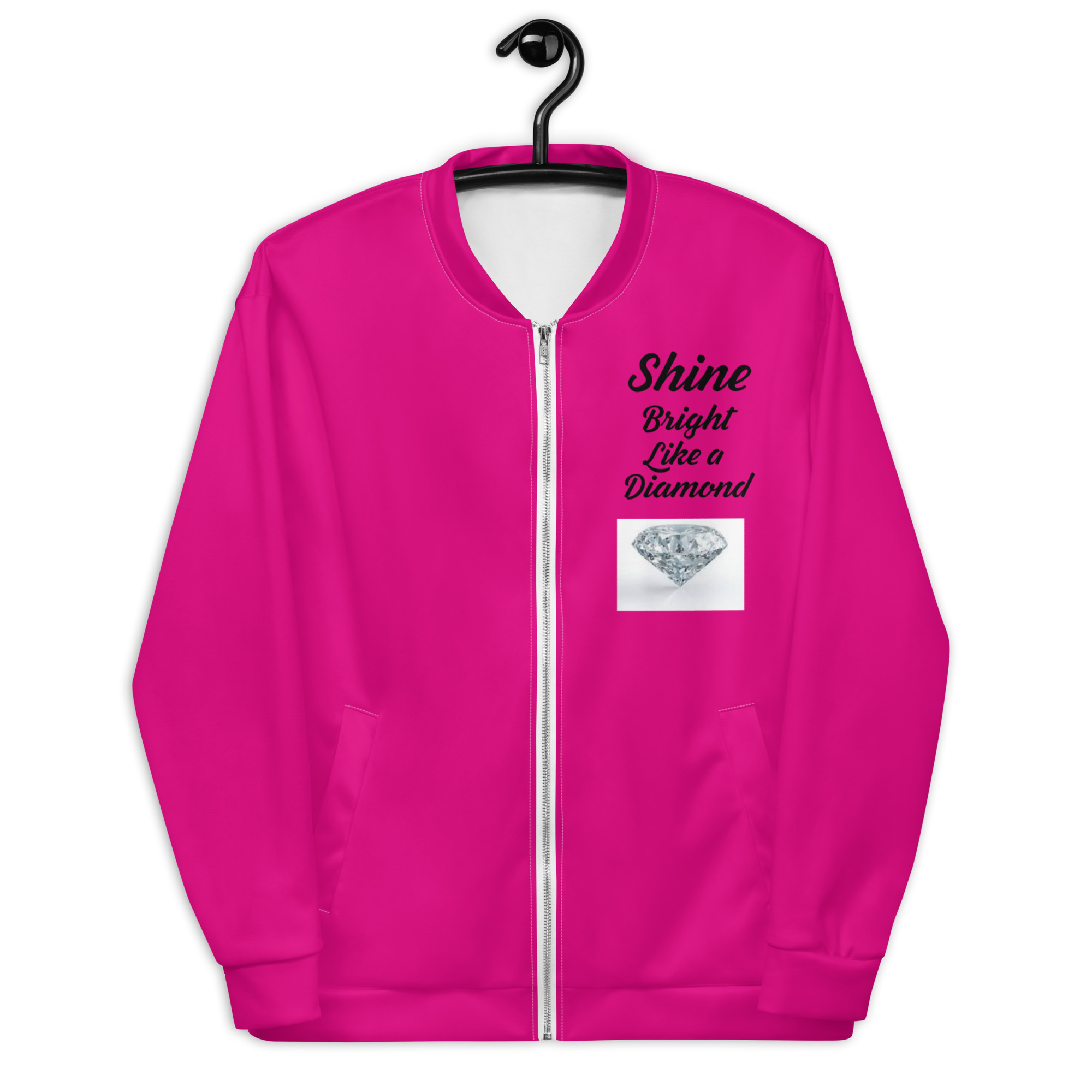 all-over-print-unisex-bomber-jacket-white-front-640609ae3df5d.jpg Unisex Bomber Jacket - Image 1