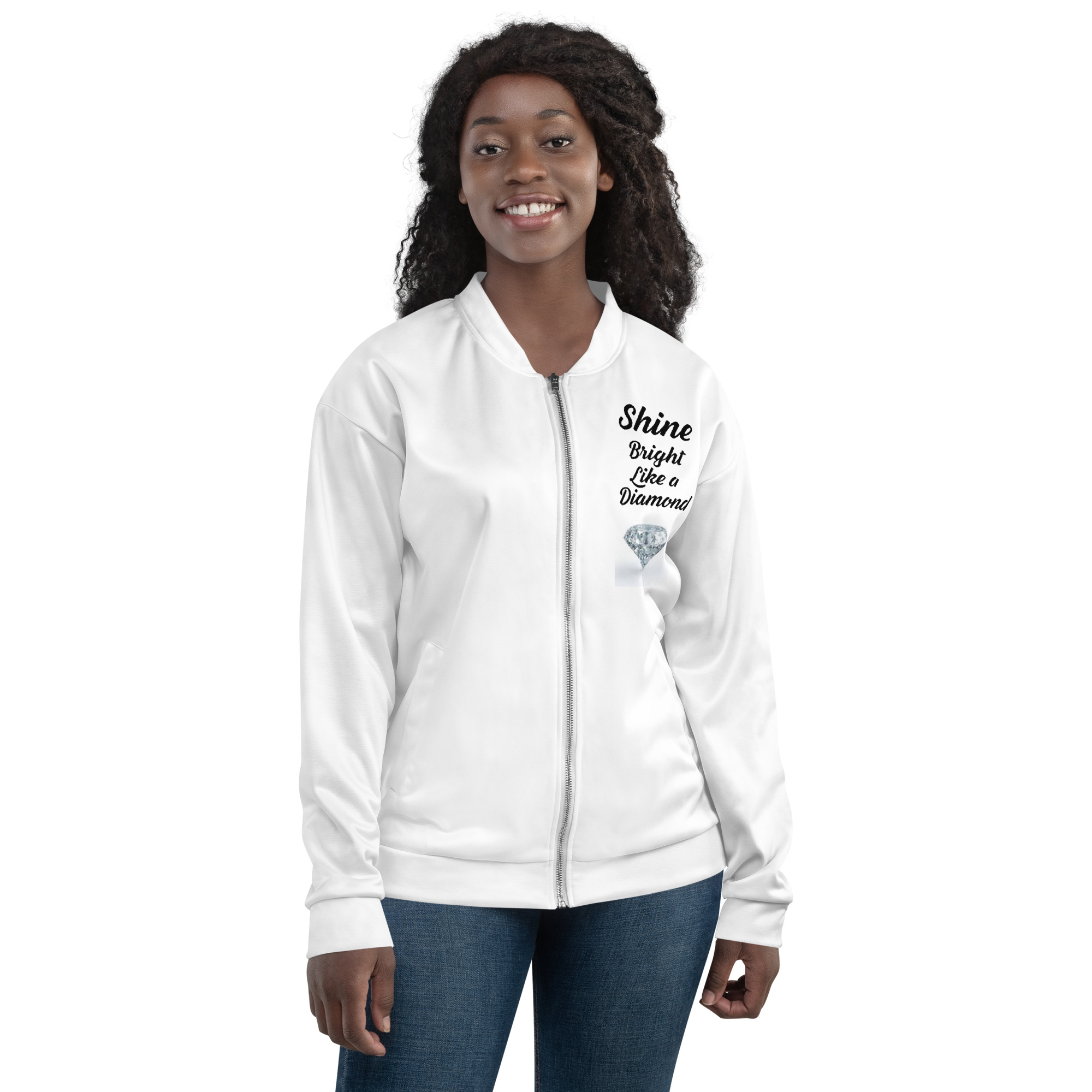 all-over-print-unisex-bomber-jacket-white-front-64060a3120d0f.jpg Unisex Bomber Jacket - Image 1