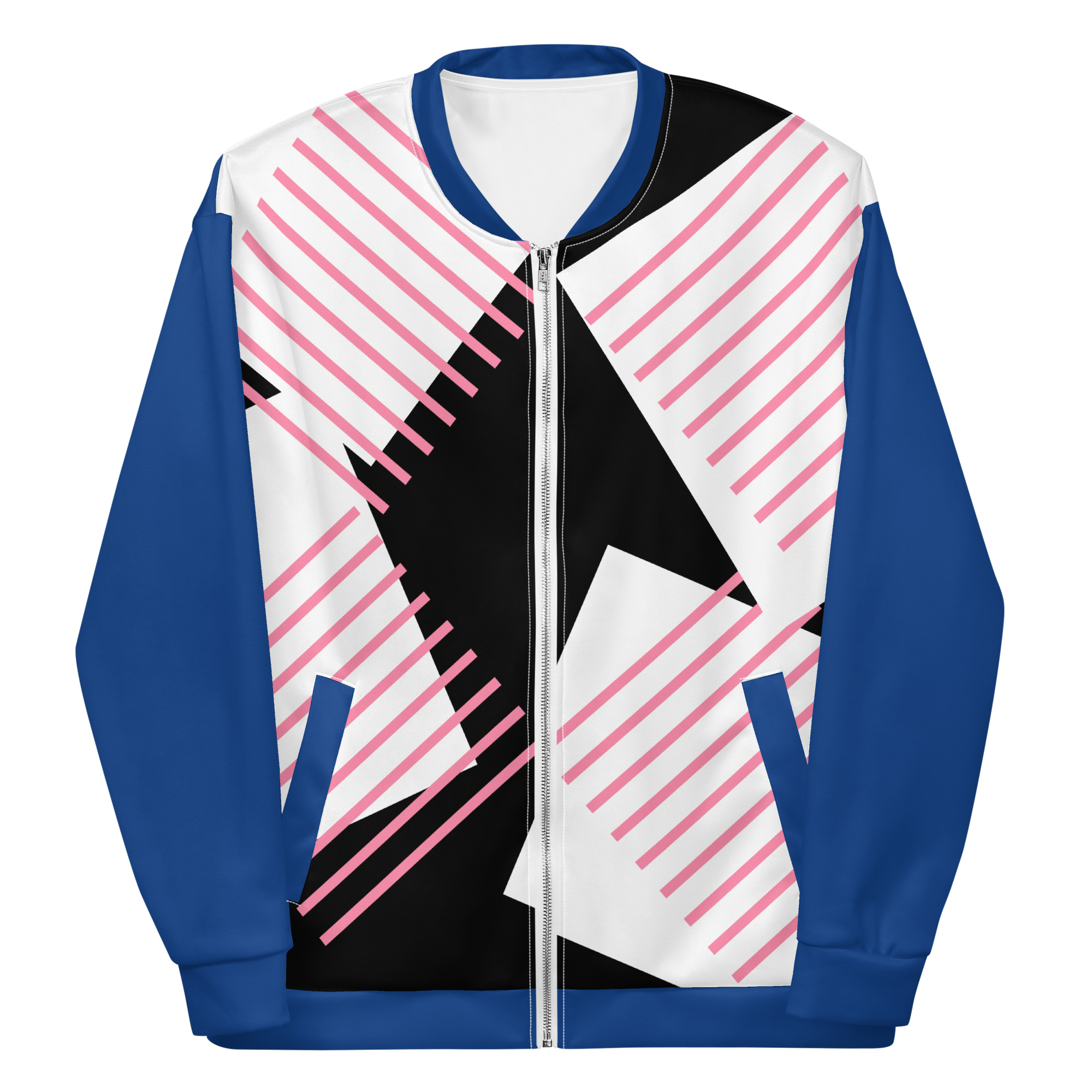 all-over-print-unisex-bomber-jacket-white-front-640741f689586.jpg Unisex Bomber Jacket - Image 1