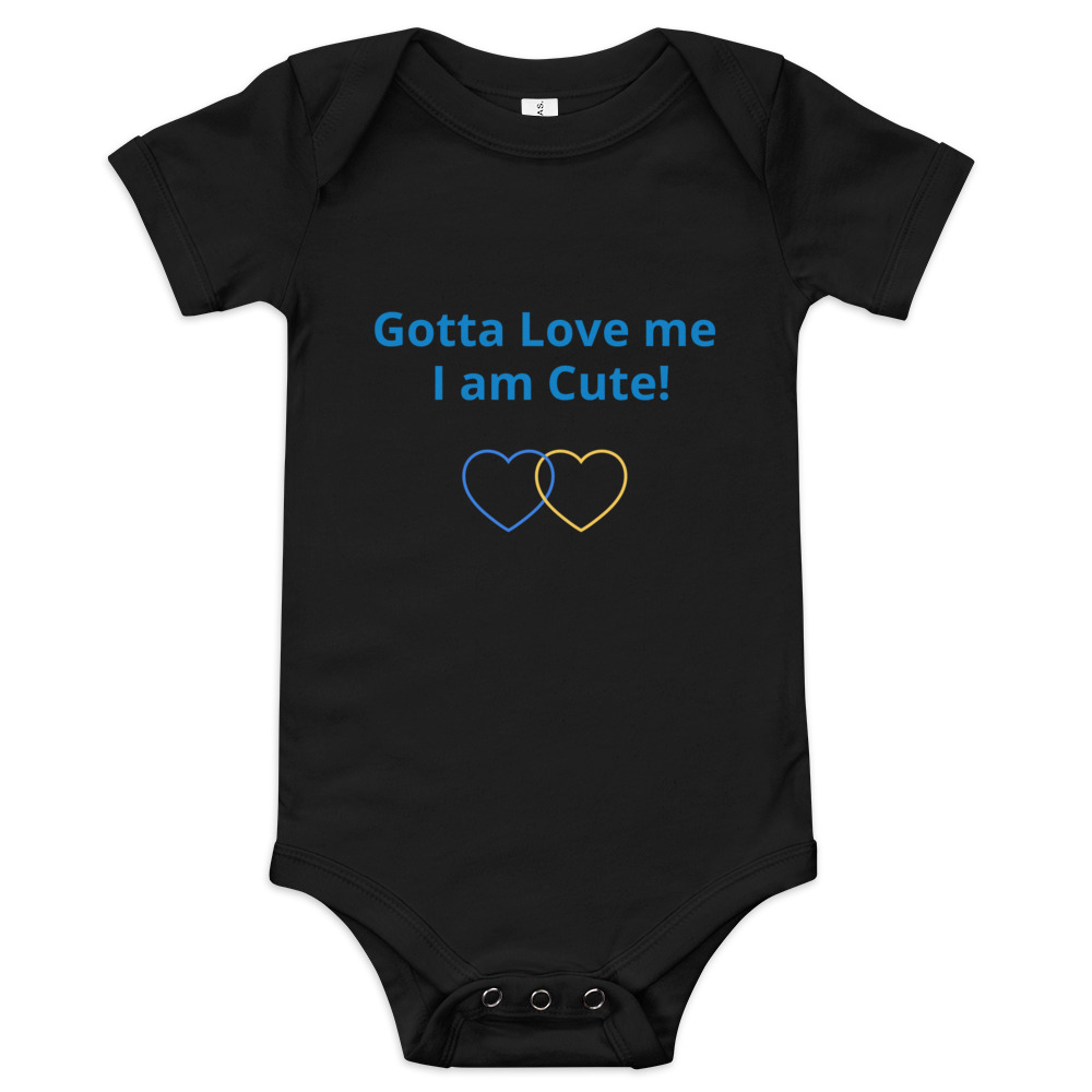 baby-short-sleeve-one-piece-black-front-640254433b175.jpg Baby short sleeve one piece - Image 1