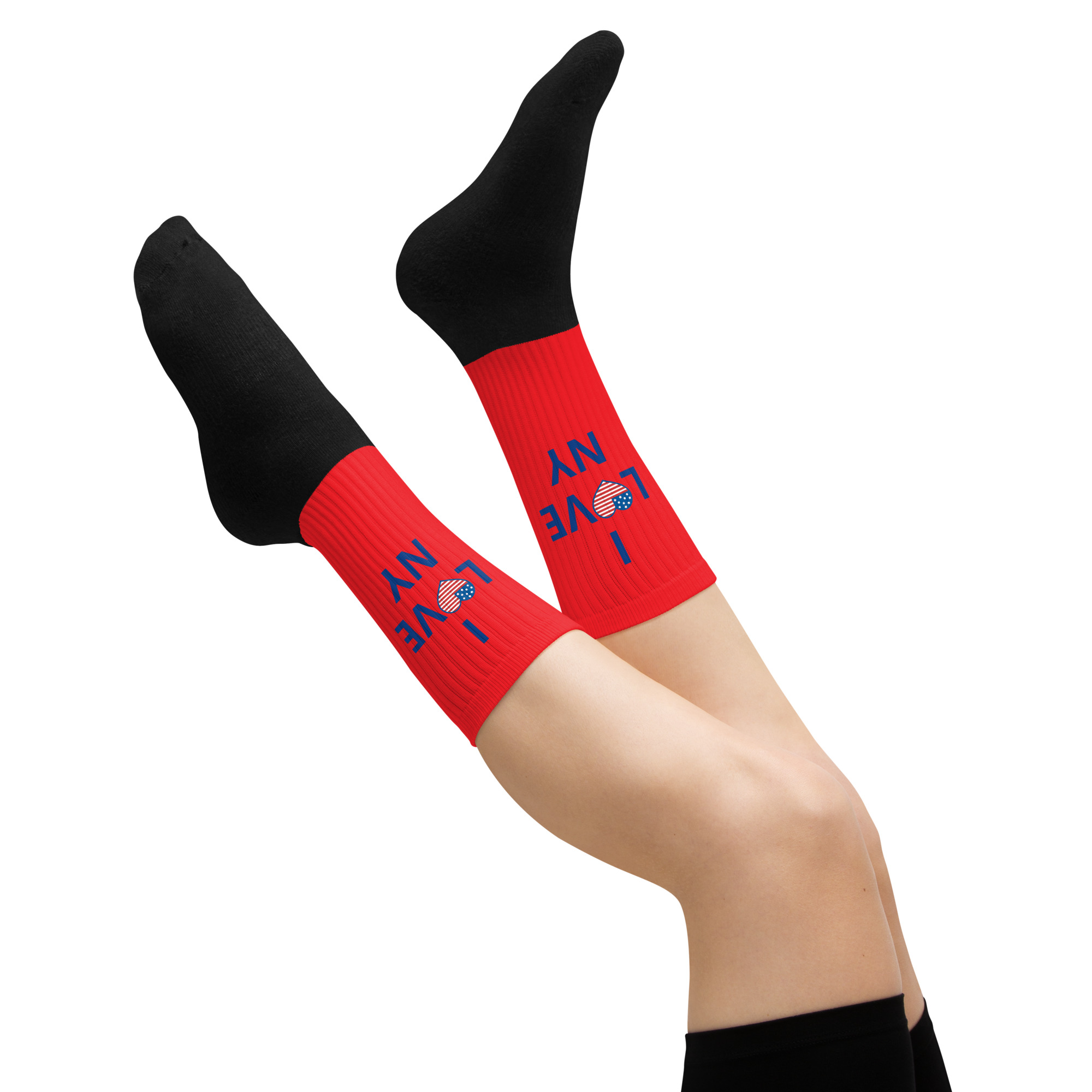 black-foot-sublimated-socks-left-6400dc27f13d9.jpg Socks - Image 1