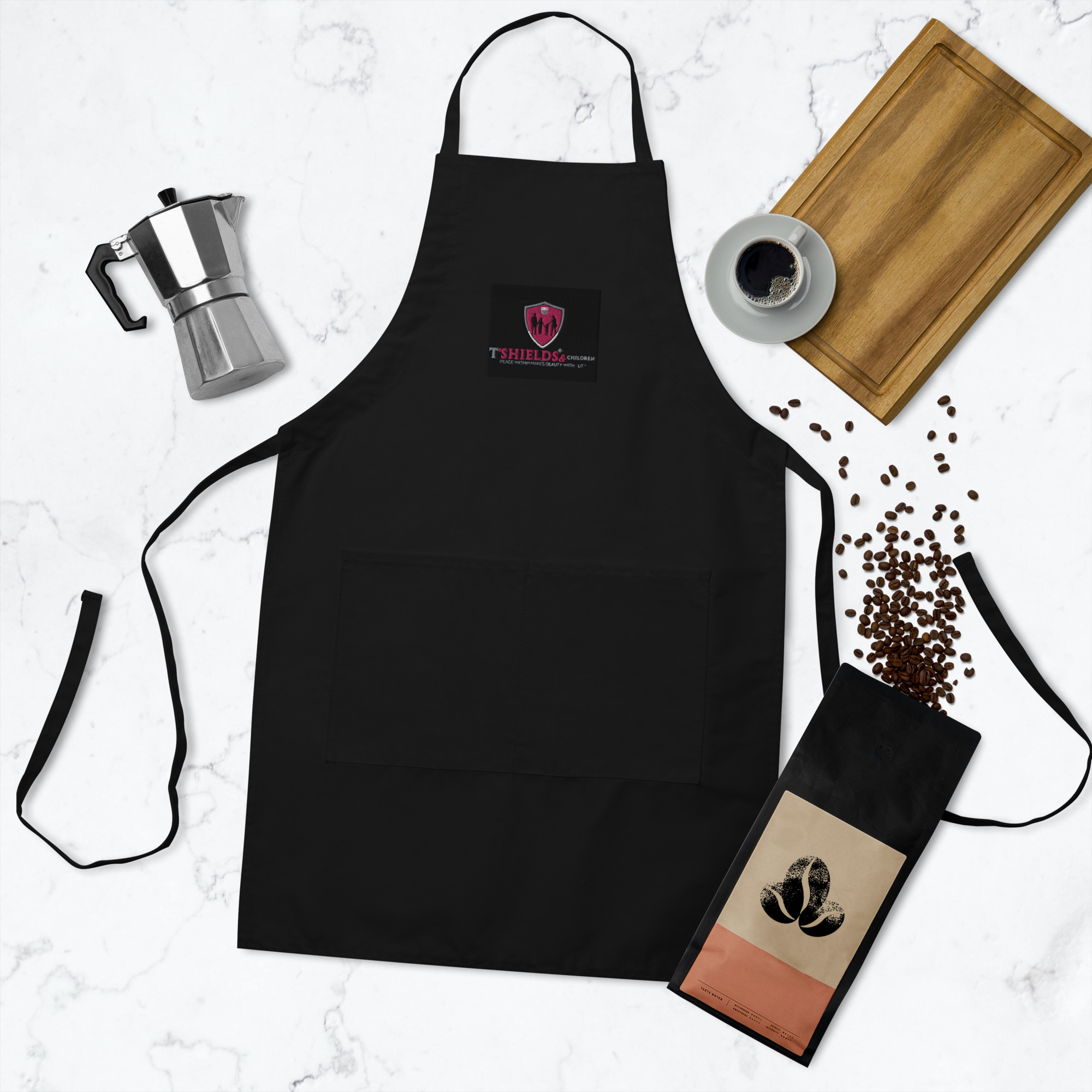 embroidered-apron-black-front-6413b523602e0.jpg Embroidered Apron - Image 1