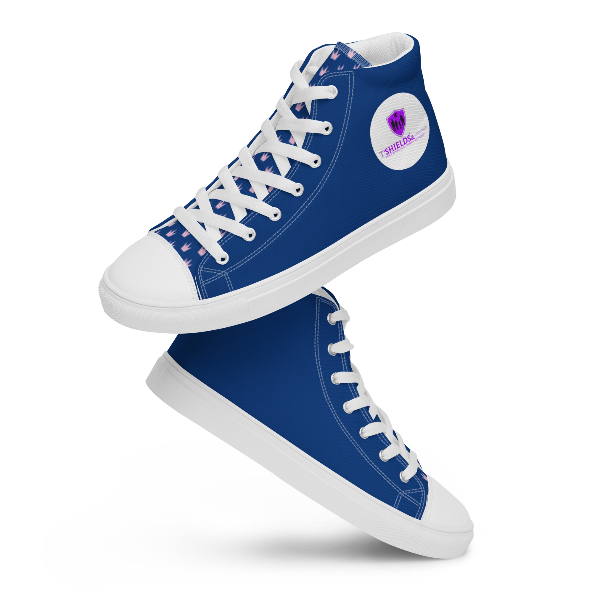 mens-high-top-canvas-shoes-white-front-640397e21df60.jpg Men’s high top canvas shoes - Image 1
