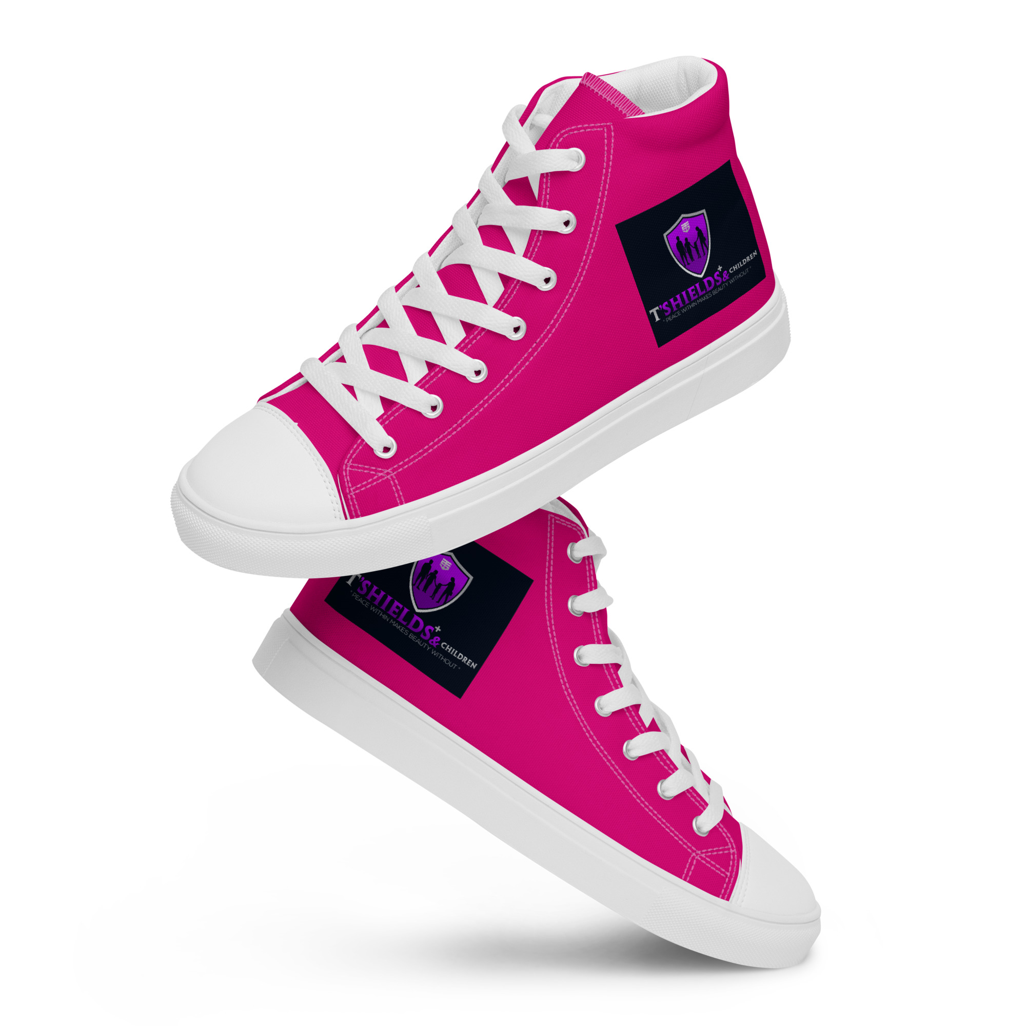 mens-high-top-canvas-shoes-white-front-640e0e6907a27.jpg Men’s high top canvas shoes - Image 1