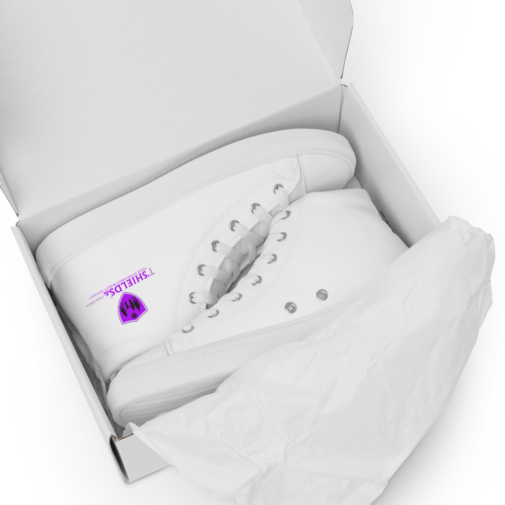 mens-high-top-canvas-shoes-white-front-640e405b80333.jpg Men’s high top canvas shoes - Image 1