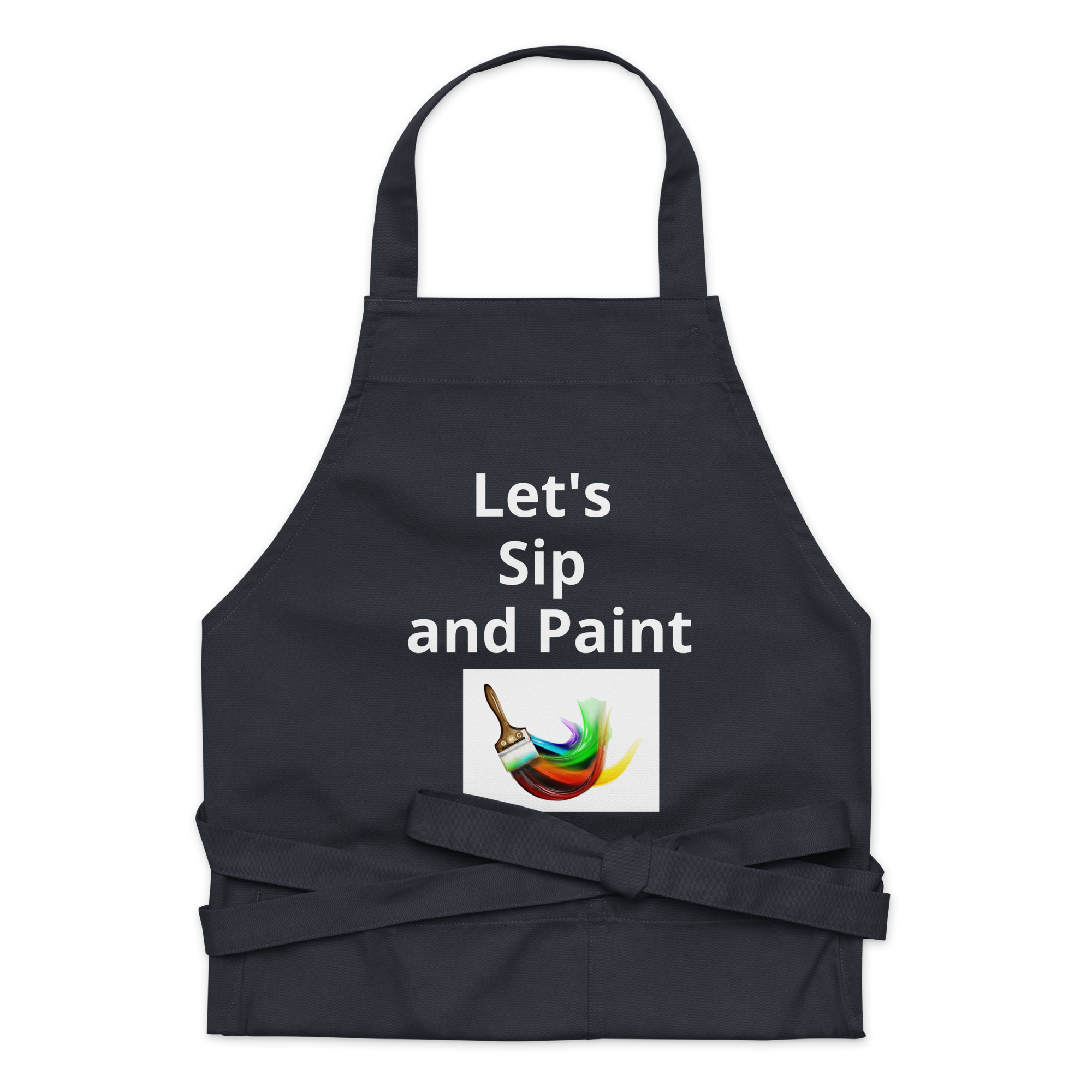 organic-cotton-apron-navy-front-640e4fa6c7e42.jpg Organic cotton apron - Image 1