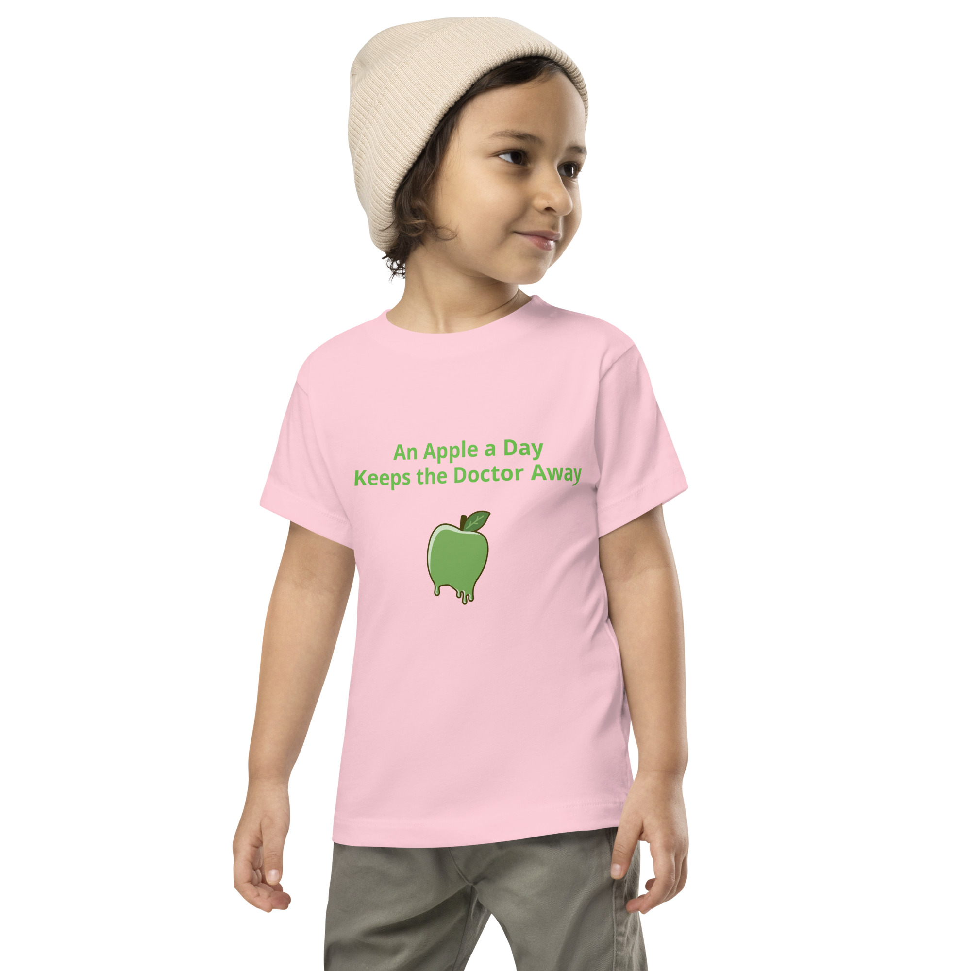 toddler-staple-tee-pink-front-640291f1412bf.jpg Toddler Short Sleeve Tee - Image 1