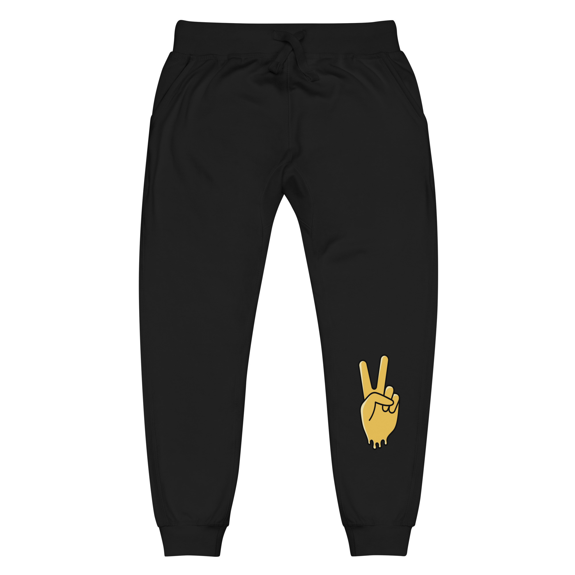 unisex-fleece-sweatpants-black-front-6400fd7311990.jpg Unisex fleece sweatpants - Image 1