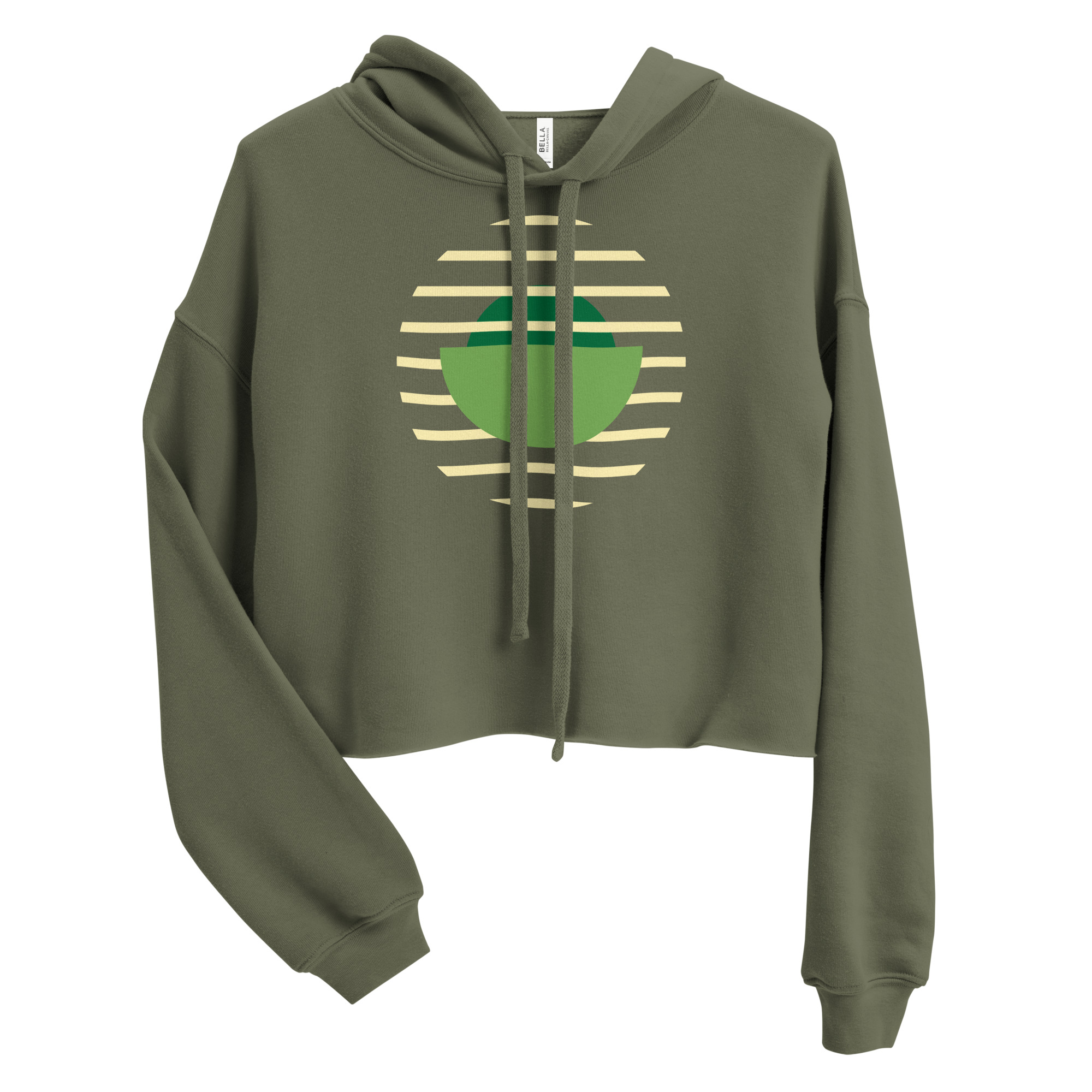 womens-cropped-hoodie-military-green-front-6403f5b7040dc.jpg Crop Hoodie - Image 1
